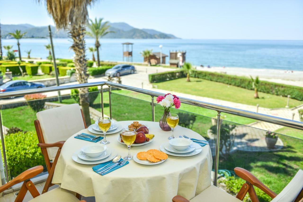 Saros Apartments Calis Beach フェティエ エクステリア 写真